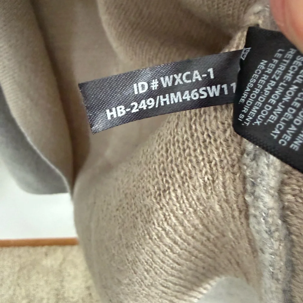 Harve Benard Studio Waterfall Cardigan Neutral Open Front Drape Sweater M - Picture 7 of 8